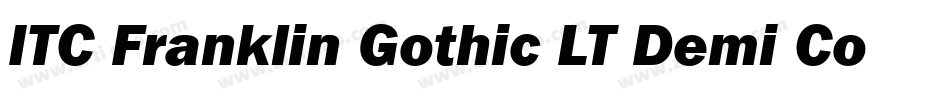 ITC Franklin Gothic LT Demi Compressed Italic字体转换